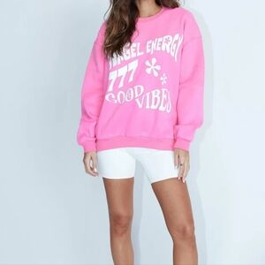 Princess Polly sweatshirt size 6 Pink Angel Numbers